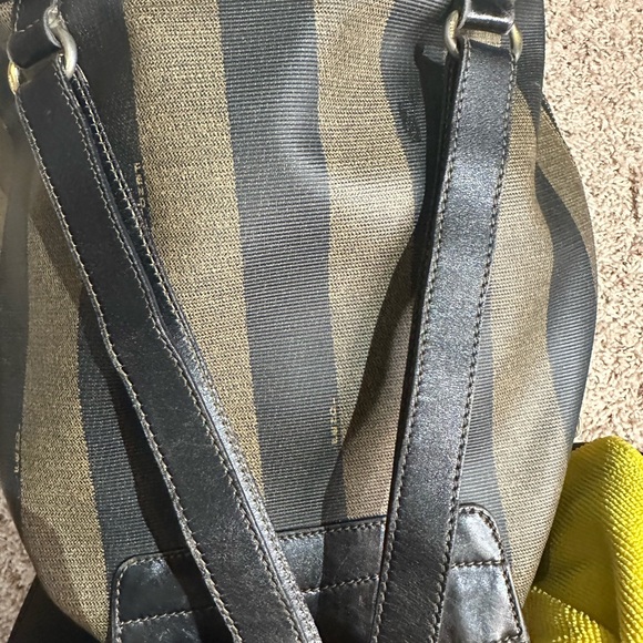 Fendi Black and Tan Striped Backpack - Picture 15 of 16